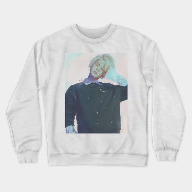 Soft Yoongi Crewneck Sweatshirt by yelhsa art